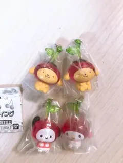 サンリオ なかよしさくらんぼスイング ガチャガチャ 4個セット