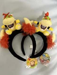 クッパjr. カチューシャ 2set セサミストリートバッジ付き
