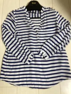 ZARA BASIC ストライプ柄 長袖シャツMサイズ
