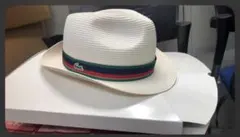LACOSTE ホワイト バケットハット男女兼用