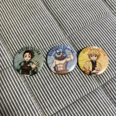 鬼滅の刃　竈門炭治郎　我妻善逸　嘴平伊之助　缶バッジセット 3点