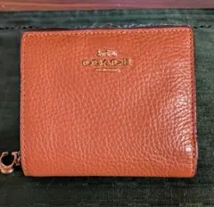 COACH 二つ折り財布 ブラウン レザー　コメントで200円引き致します！
