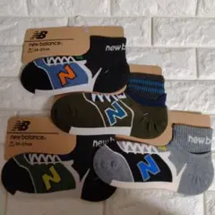 new balance スニーカー型ソックス 4足セット 25-27cm
