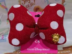 ❤ミニーちゃん♡ヘアゴム❤大❤ディズニーリゾート♡ リボン ドット柄♡水玉❤新品
