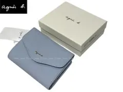 未使用 agnes b. アニエスベー 二つ折り財布 レザー 現行品 箱付き レザー 二つ折り ウォレット 