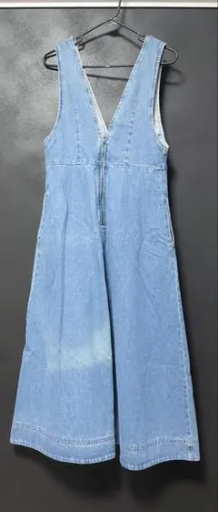 デニム フロントジップ ジャンパースカート