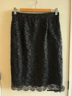 UNIQLO レースタイトスカート ブラック Lサイズ