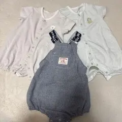 アカチャンホンポ　バースデイ　ロンパース　カバーオールサロペット　おしりアニマル