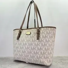 【良品】マイケルコース トートバッグ 肩掛け シグネチャー PVC レザー