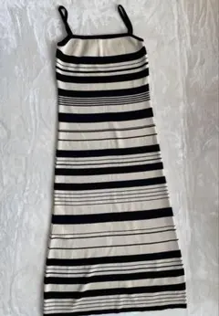 キャミニットワンピ　ボーダー　160/84A