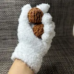 【盤玩専用】万毛手袋＋パイナップル柄ナノ手袋 2ペアセット｜文玩胡桃のお手入れ