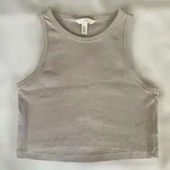 H&M 丈短タンクトップ　ベージュ　Mサイズのサムネイル