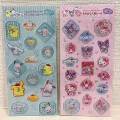 サンリオ すりガラス風シール ２枚セット