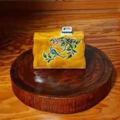 九谷 美山窯 5号 一輪生 [吉田屋 南天に鳥] 一輪挿し