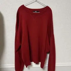 UNIQLO ユニクロ　スムースコットンクルーネックセーター　red XLサイズ