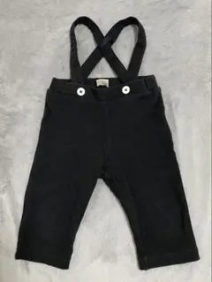 【匿名配送】petit main サスペンダー付きパンツ 80 リブ生地