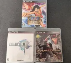 PS3 ゲーム 3本セット (海賊無双, FF XIII, ドラゴンズドグマ)