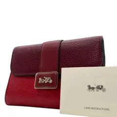 希少 COACH コーチ クラッチウィズ レザー フラワー アクセサリー 