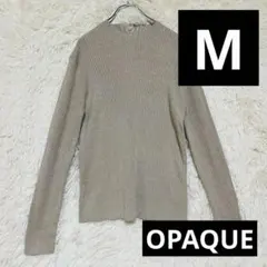 OPAQUE ワールド ハイネック リブニット ラメ ベージュ 長袖 シンプル