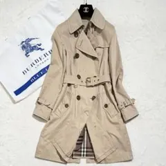 バーバリーブルーレーベル　トレンチコート　ライナー付　ベルト ノバチェック 38
