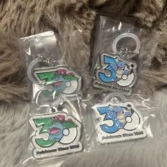 ポケモン30周年 メタルチャームマスコット フシギバナ＆カメックス4点セット