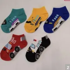 5足組 靴下 ソックス 15-20㎝パトカー 消防車 はやぶさ バースデイ