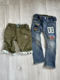 セール価格です❗️DOUBLE.B ミキハウス パンツ 2点セット 100