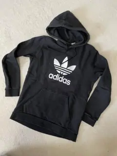 adidas 黒 フード付きパーカー Lサイズ