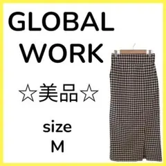 ★美品 GLOBALWORK グローバルワーク ギンガムチェック柄 ロング M
