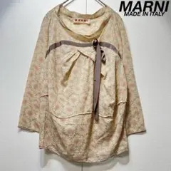 希少 美品 MARNI 上質 総柄 花柄 リボン デザイン ブラウス シャツのサムネイル