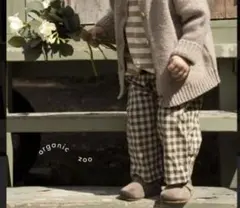Olive Gingham fisherman Pants　オーガニックズー