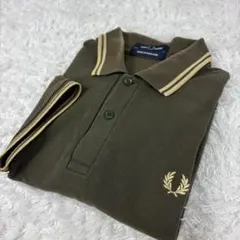 M12 英国製　フレッドペリー　ポロシャツ　半袖　38 M カーキ　金