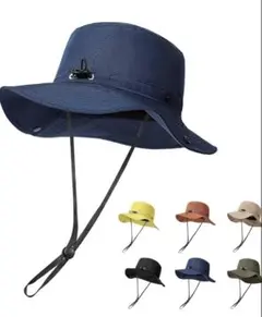 UPF50+ UVカット サファリハット 男女兼用　アウトドア 撥水　軽量