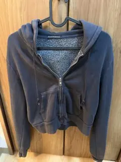 BRANDY MELVILLE ダークグレー フルジップパーカー
