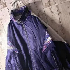 Champion ナイロンジャケット マルチカラー サイドライン 切替 ゆるダボ