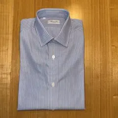 【未使用】Charvet シャルべ ドレスシャツ　ブルーストライプ柄のサムネイル