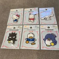 セリア　パイルワッペン サンリオ　6点セット