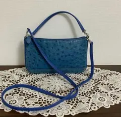 オーストリッチ　&　レザー2WAYミニバッグ ＊最終価格＊
