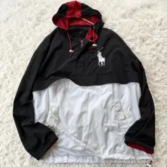 【美品 LL】ポロラルフローレン アノラック パーカー ナイロン ビッグポニー