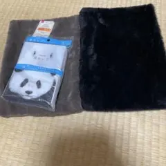 ☆新品タグ付き☆二重構造ネックウォーマー(ブラウン)＆ブラック☆鼻セレブ付き☆