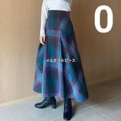 スナイデル ロービングチェックフレアスカート グリーン 0 秋 上品 レトロ