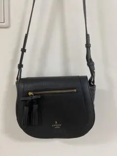 ランバン♡ブラックレザーショルダーバッグ
