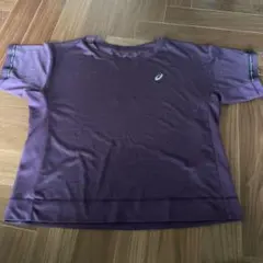 ASICS パープル ショートスリーブ Tシャツ L