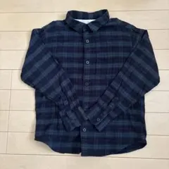 無印良品　130cm 長袖チェックシャツ