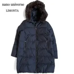 【暖かい✨】ナノ ユニバース　LIMONTAラクーンファー付き　中綿ダウン