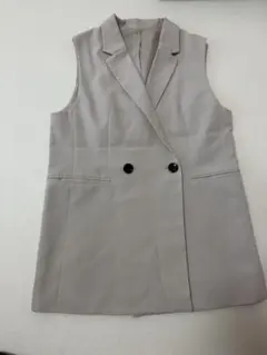 GU ベージュ ダブルブレスト ベスト