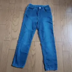 ダークブルー スリムフィット 長ズボン 100cm