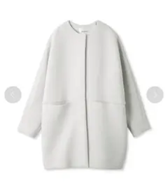 Mila Owen ノーカラーコクーン　ハーフ丈　ポンチコート ¥20,900