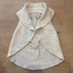 H&M 110 ニット　ベスト オフホワイト