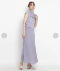 grove 透かしニット×ニットスカートSET UP